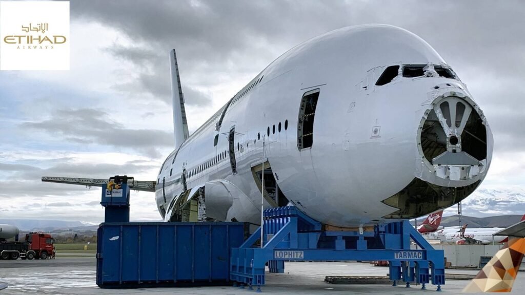 أول طائرة A380 تتفكك لطيران الإتحاد