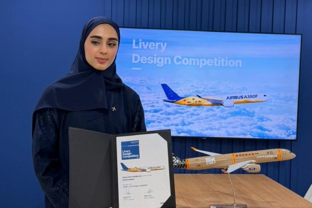 طالبة عربية تفوز بتصميم صبغة طائرة ايرباص A350F